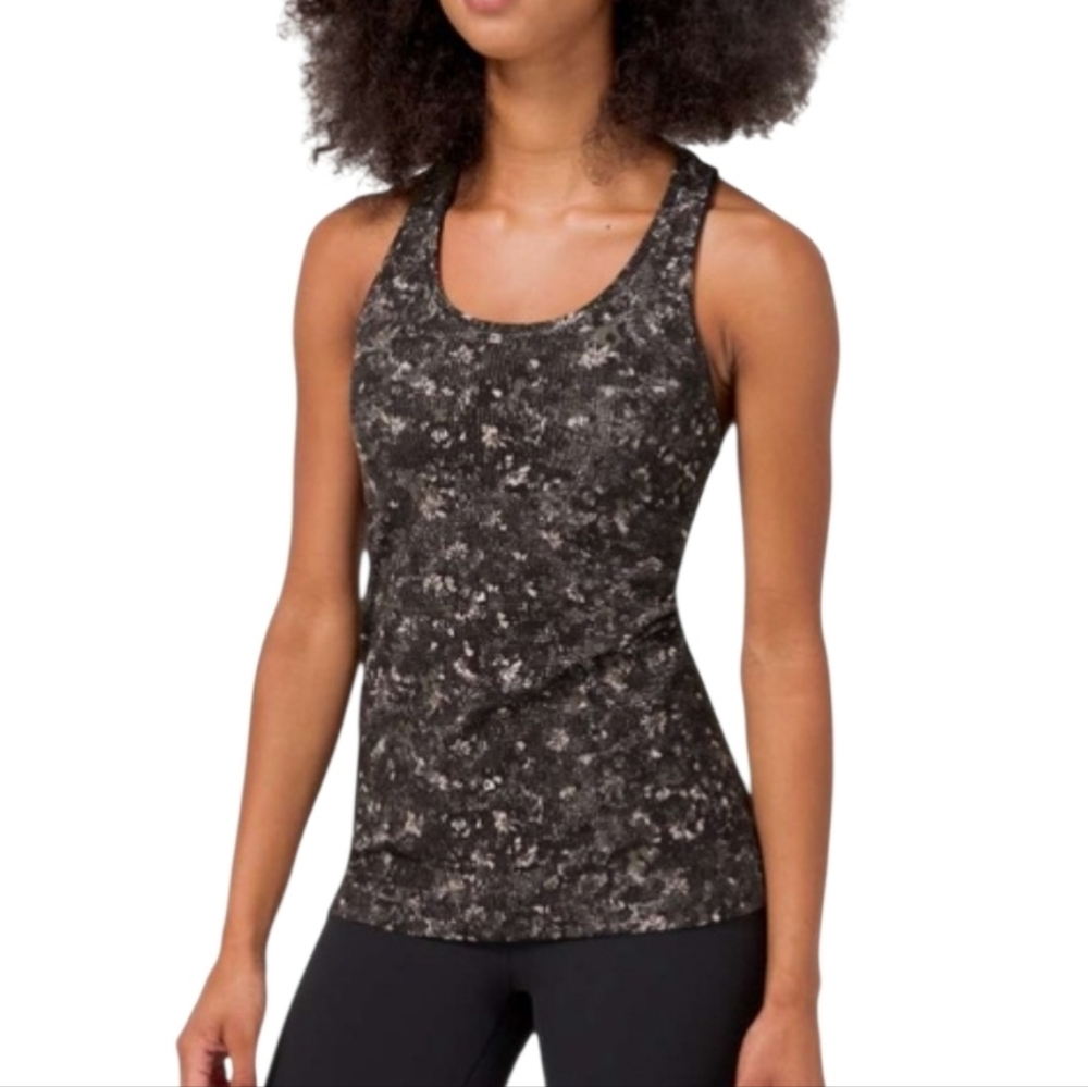 Lululemon Cool Racerback Tank Top Nulu Blossom Overlay Starlight Multi Size 4